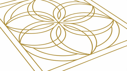 abstract geometric circle pattern interlocking vector image