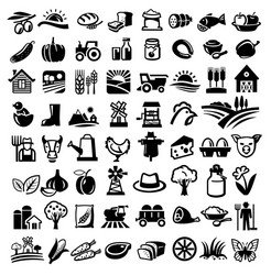 Farm Icon Set Vector Image