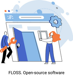 floss open source software free product anyone vector image