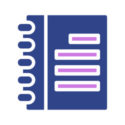 notebook with lines icon design vector image