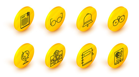 set line board with graph chart notebook school vector image