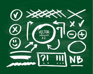 set of correction and highlight elements part 2 vector image