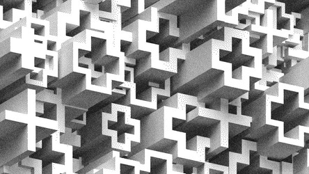 structure with geometrical cross shapes stippling vector image