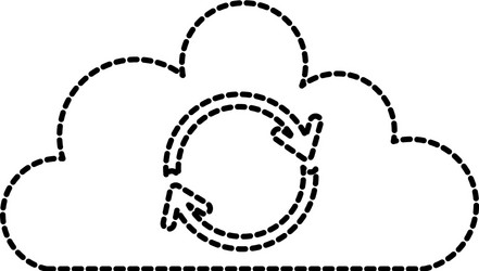 cloud sync refresh backup computing data icon vector image