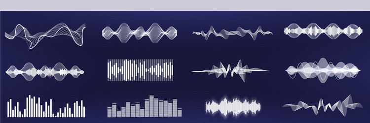 Custom Sound Wave Frequency Patterns vector image
