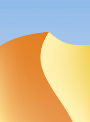 desert background with solitude dune and open sky vector image