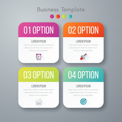 four square infographics vector