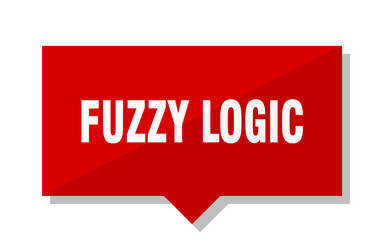 fuzzy logic red tag vector image