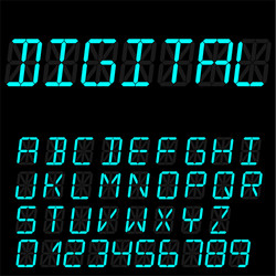 Retro Digital Segment Display vector image