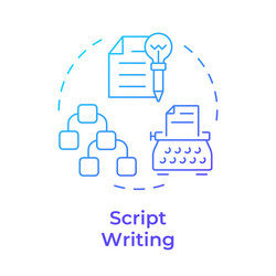 script writing multi color concept icon vector image