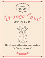 sketch dress and text vector