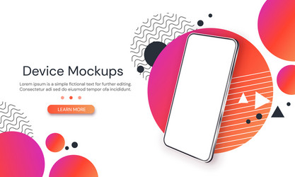 ui ux design concept smartphone perspective view vector image