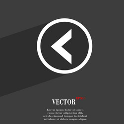 arrow left way out icon symbol flat modern web vector image