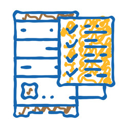 data validation database icon doodle vector image