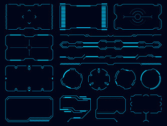 hud sci fi user interface elements futuristic vector image