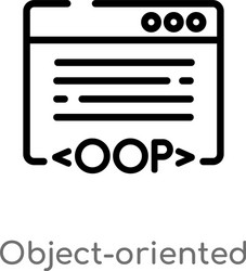 Outline object-oriented programming icon isolated vector