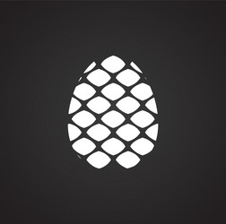 pine cone icon on background for graphic and web vector image