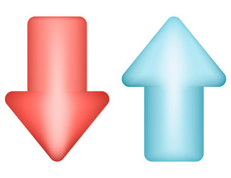 pointer arrows icon 3d arrow button vector image