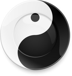 yin yang plate vector