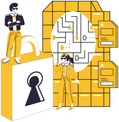 data integration technology architect designs vector image