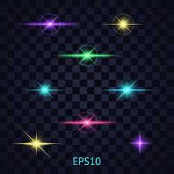 Dynamic Light Rays & Sparkles vector image