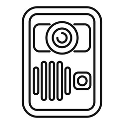 intercom system providing security vector image