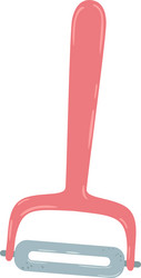 pink peeler featuring a sharp blade simplifying vector image