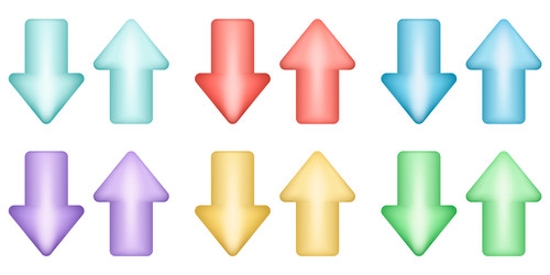 pointer arrows icon 3d arrow button vector image