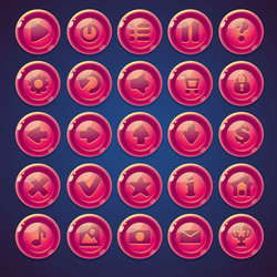 Funny cartoon round buttons Royalty Free Vector Image