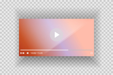 template video player for web and mobile apps vector image