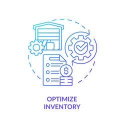 thin line simple gradient optimize inventory icon vector image