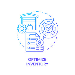 thin line simple gradient optimize inventory icon vector