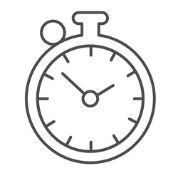alarm clock timer stopwatch timepiece thin line vector image