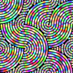 an abstract pattern of multi-colored concentric vector image