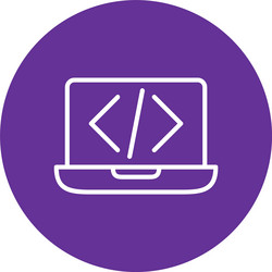 coding icon design vector image
