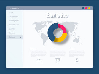 dashboard infographic template with modern ui vector image