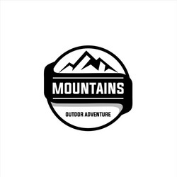 mountain logo elegant design Vector Image