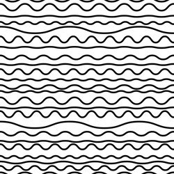 seamless pattern wavy line horizontal texture vector image