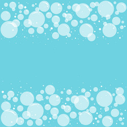 Soap abstract frame foam bubble border vector