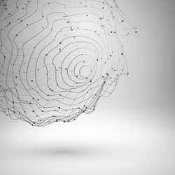 wireframe mesh element abstract form connected vector image