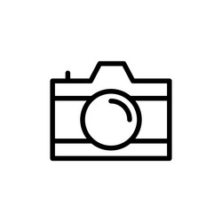 camera icon outline style design isolated vector image