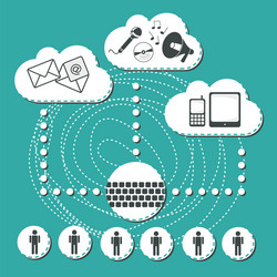Cloud system user interface Royalty Free Vector Image