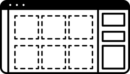 computer monitor with a square in the middle vector image
