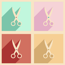 flat with shadow concept and mobile application vector image