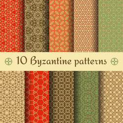 Intricate Byzantine Patterns vector image