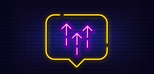 swipe up line icon scrolling arrow sign landing vector image