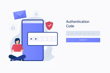 Two-Factor Authentication Web Page vector image