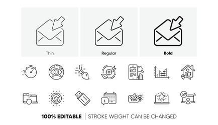 work home dot plot and cyber attack line icons vector image