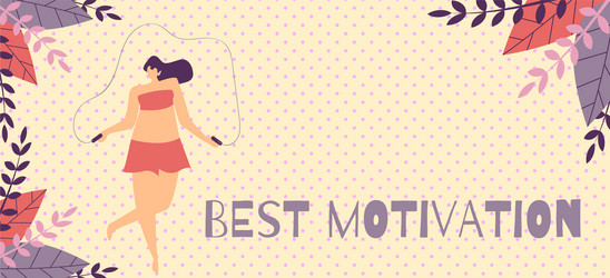 best motivation banner template in herbal design vector