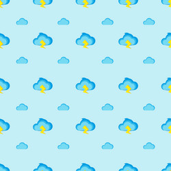 flat modern cartoon clouds seamless pattern vector image